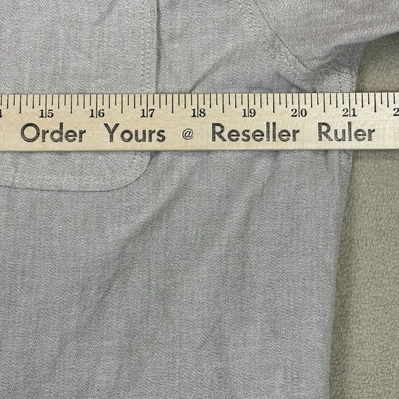 Prana Shirt Adult Medium Gray Short Sleeve Logo Outdoor Hiking Preppy Mens - Picture 4 of 8